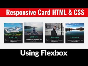 How to Make Responsive Cards | HTML and CSS Tutorial For Beginners