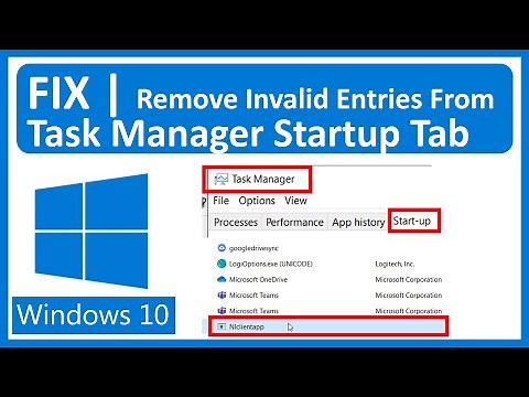 Remove invalid entries from Task Manager Startup tab