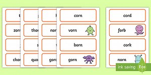 Alien 'or' Word Cards