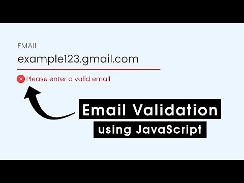 How To Make Email Validation Using JavaScript | Valid & Invalid Email Check In JavaScript