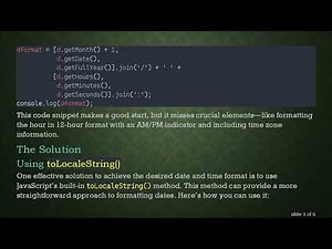 Mastering JavaScript Date/Time Formatting: A Simple Guide to Get the Perfect Output!