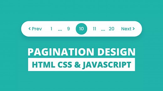 Pagination UI Design using HTML CSS & JavaScript