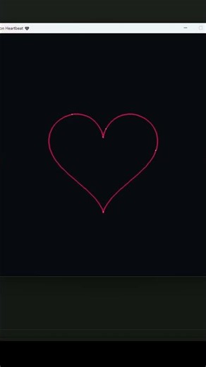 This Python Code Creates a Beating Heart 💓🔥 #shorts #coding #python #heart #code #shorts #animation