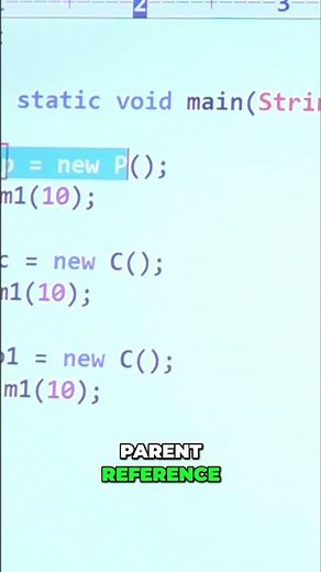 Method Overloading: Parent vs. Child Reference Explained #shorts