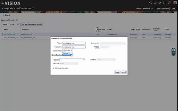 Manage ABC Classification Sets