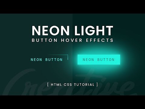Neon Light Button Animation Effects on Hover | CSS Snake Border