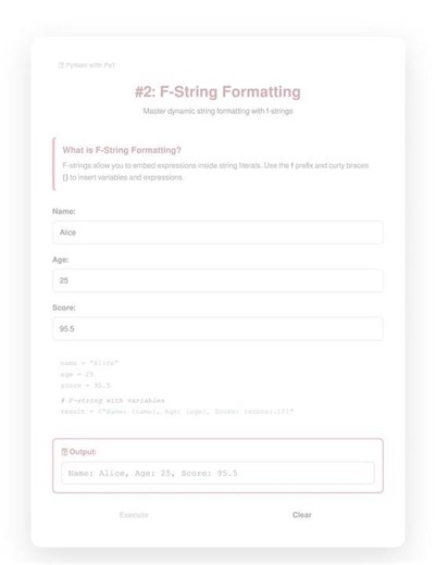 Python F-Strings Tutorial - String Formatting Made Easy | Python with PA1 #dsa #codeprep #coding