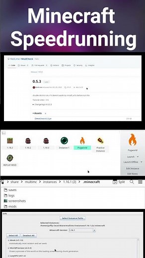 Tutorial to setup minecraft speedrunning