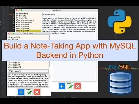 Build a Note-Taking Application with MySQL Backend in Python