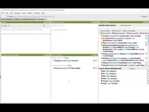 Ontology Development and Debugging in Protégé using the OntoDebug Plugin