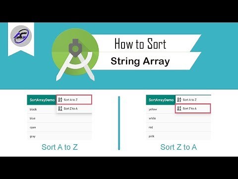 How to Sort String Array in Android Studio | SortStringArray | Android Coding