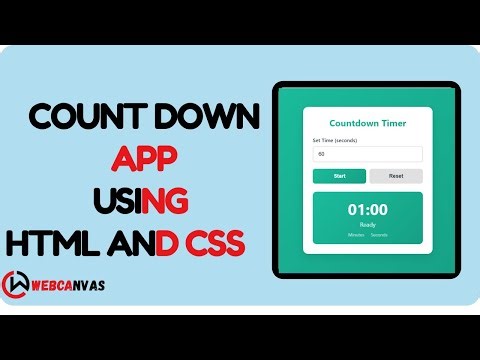 Countdown Timer | HTML CSS JS | Web Canvas