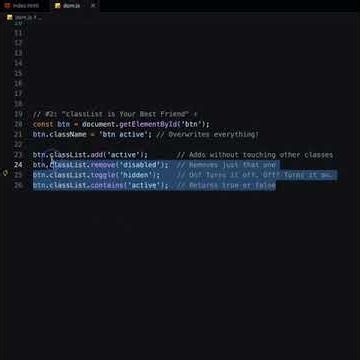 classList is Your Best Friend