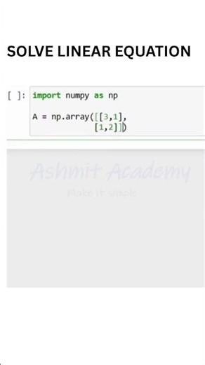 How to solve linear equations in python #python