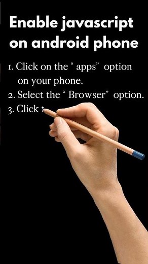 How To Enable JavaScript On Android #shorts