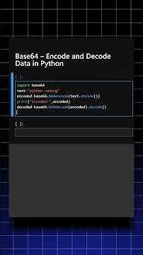 Base64 Encode and Decode Data in Python #coding