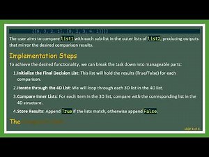 Comparing 3D Lists with 4D Lists in Python