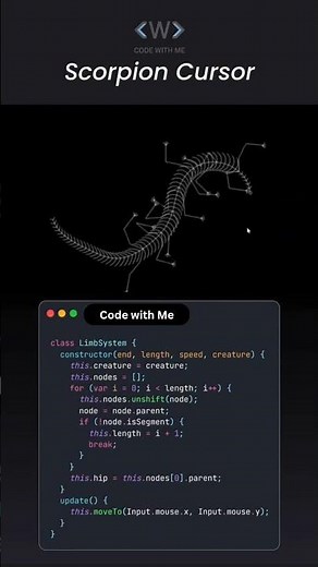 Unique Cursor Animation - Scorpion Style | Frontend Project