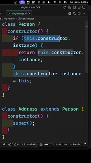 static vs this.constructor in JavaScript Singleton (Hidden Difference)