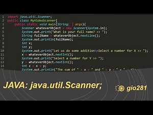 JAVA: Using Scanner (java.util.Scanner)