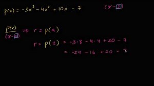 Remainder theorem: finding remainder from equation