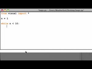 VPython Instructional Videos: 3. Beginning Loops