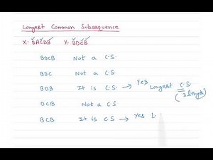 L-22.1 Longest Common Subsequence - Dynamic Programming || Design & Analysis of Algorithm || GATE