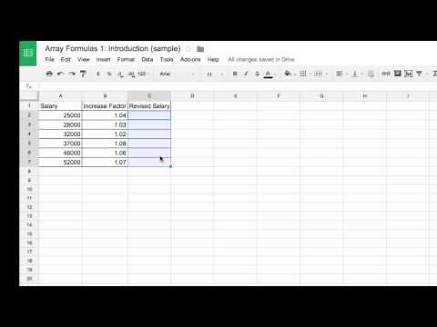 Array Formulas 1 Introduction