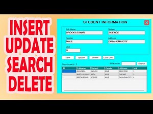 Insert, Update, Delete, Search [CRUD] in VB.NET - MySql (Xampp) | with free source code