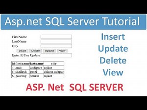 Asp.net sql server database connection tutorial