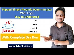 Star Pattern - 6 How To Print Flipped Simple Pyramid Pattern In Java Using For Loop | VS Code |