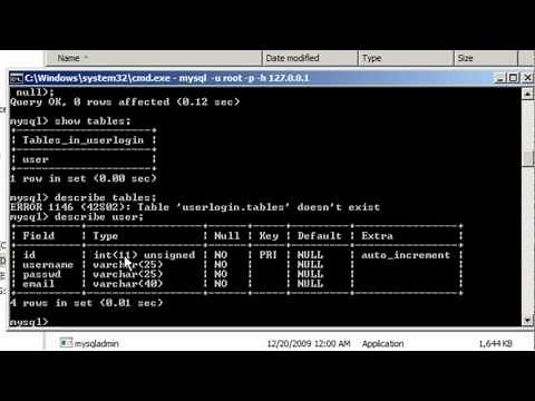 MySQL Tutorial for Beginners - 1 - Creating a Database and Adding Tables to it