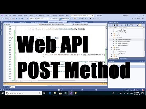 Web API 10; Implement POST method in Web API