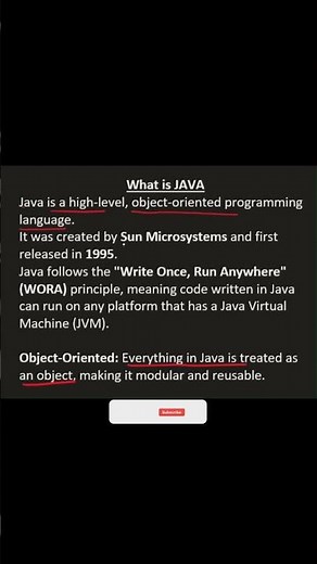 Java Introduction | Beginner-Friendly Overview | JAVA | #coding #java #programming