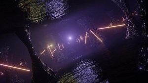 Video Stock Cave Of An Alien Planet With Purple Neon Lights Live Wallpaper For PC