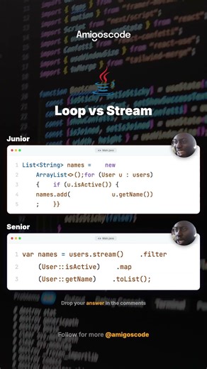 Loops vs Streams — which is better? #java #codinginterview #programming