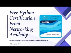 Free Python Certification from CISCO Networking Academy