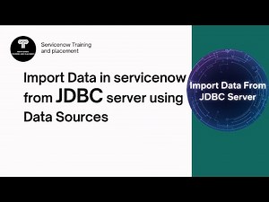 Import Data in servicenow from JDBC server using Data Sources