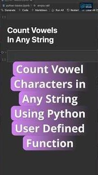 Most Efficient Pythonic Way to Count Vowel Characters in Any String