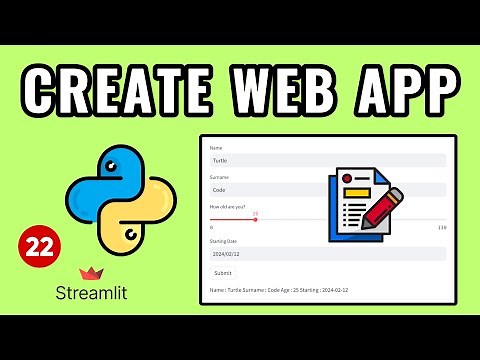 Create A Form - Web App with Python Streamlit Lesson 22